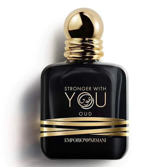 Stronger With You Oud Eau De Parfum Emporio Armani Stronger With You Oud by Giorgio Armani is a woody aromatic fragrance for men, introduced as a new addition in 2022. Fragrance: Emporio Armani Stronger With You Oud presents a sophisticated and intense sc