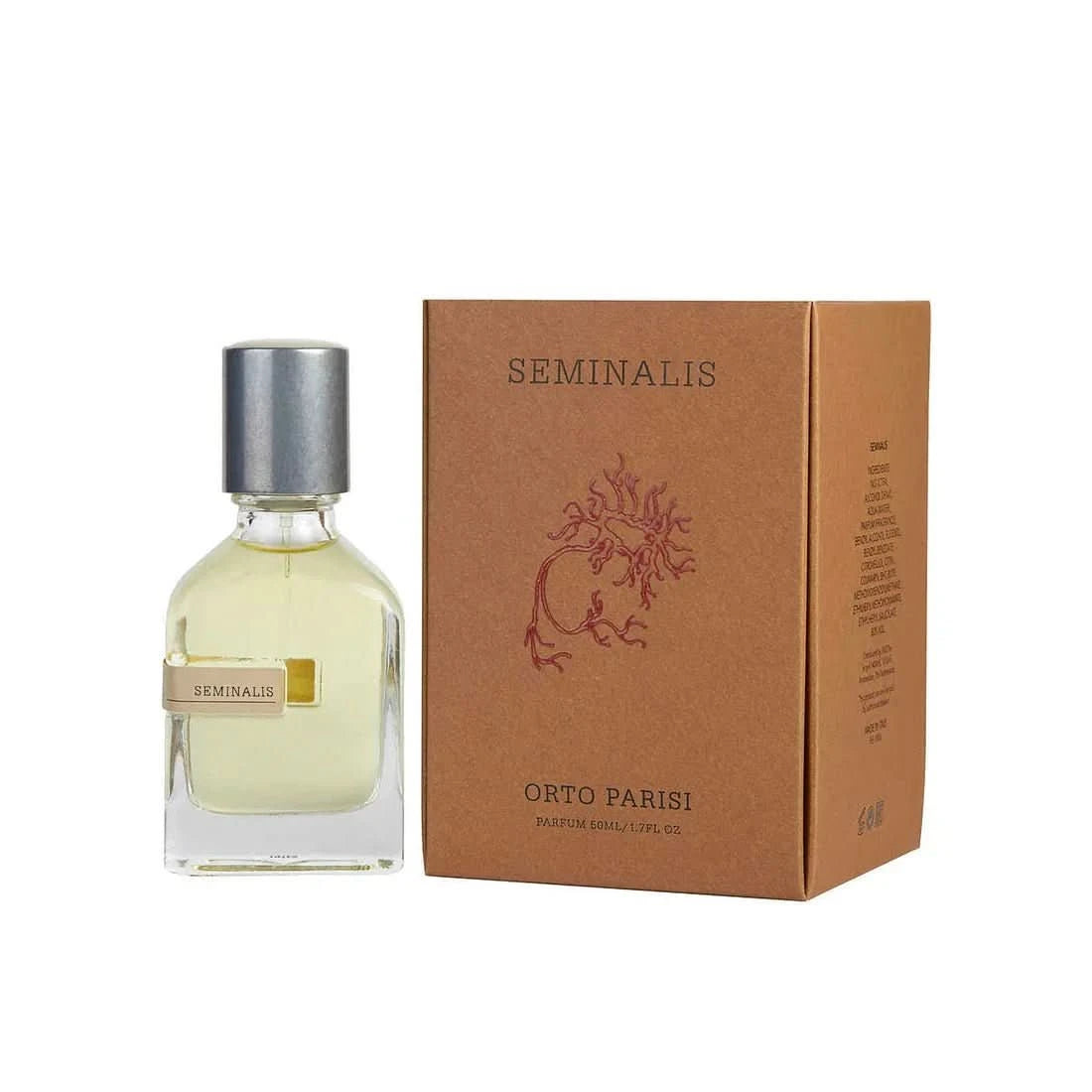 Seminalis Orto Parisi Seminalis is a daring and enigmatic fragrance, celebrated for its provocative and sensual composition. Inspired by the concept of life’s essence, Seminalis captivates with its blend of musky and creamy notes, making it a bold choice