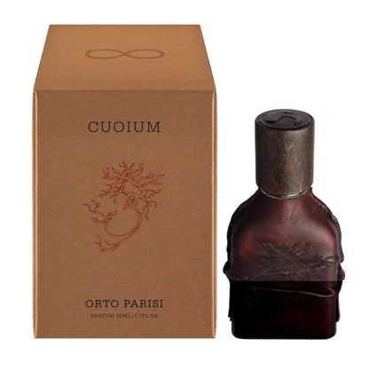 Cuoium Parfum Orto Parisi Cuoium is a bold and captivating fragrance, celebrated for its rich, leathery, and smoky composition. Inspired by the strength and resilience of leather, Cuoium is a perfect choice for those who seek a scent that embodies raw mas