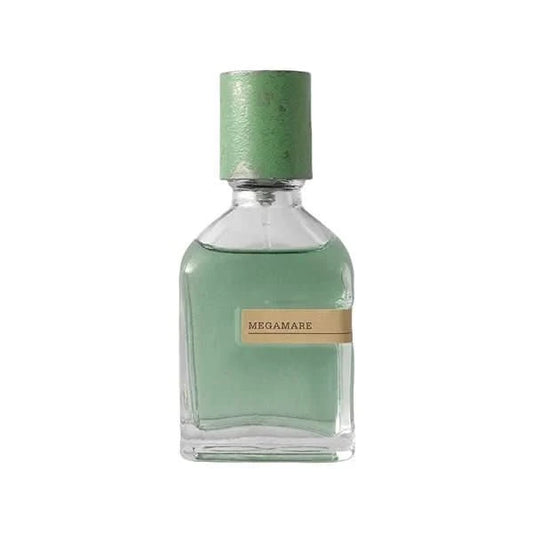 Megamare Orto Parisi Megamare is an evocative and powerful fragrance, celebrated for its unique blend of aquatic and salty notes. Its composition captures the raw essence of the ocean, making it a beloved choice for those who seek a fresh and bold scent t