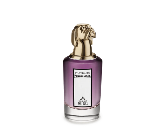Much Ado About The Duke Eau De Parfum Penhaligon's Much Ado About The Duke Eau De Parfum is a bold and charismatic fragrance, part of Penhaligon's Portraits collection. This fragrance embodies the essence of an eccentric, charming gentleman with a rebelli