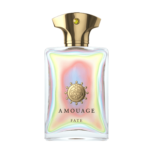 Fate For Men Eau De Parfum The spicy men's Eau de Parfum Amouage Fate introduces an entirely new dimension to masculine fragrances. The unique combination of the finest essences will highlight your innate charm, which awakens as night falls. This fragranc