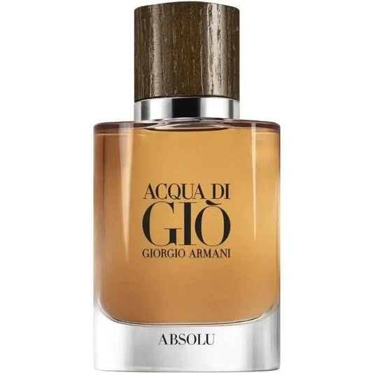 Acqua di Giò Absolu Eau De Parfum Armani Acqua di Gio Absolu is a men's fragrance that represents a more intense and long-lasting version of the original Acqua di Gio. Fragrance Profile: Acqua di Gio Absolu offers a rich and distinctly expressed aroma. It