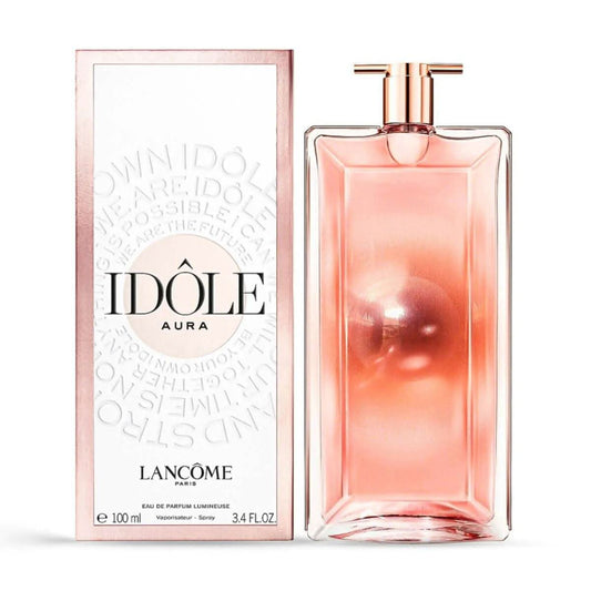 Idole Aura Eau De Parfum Lancôme Idôle Aura is a radiant and captivating fragrance that embodies the essence of modern femininity. Lancôme Idôle Aura Eau de Parfum is a vibrant and uplifting scent that reflects confidence, elegance, and strength. Fragranc