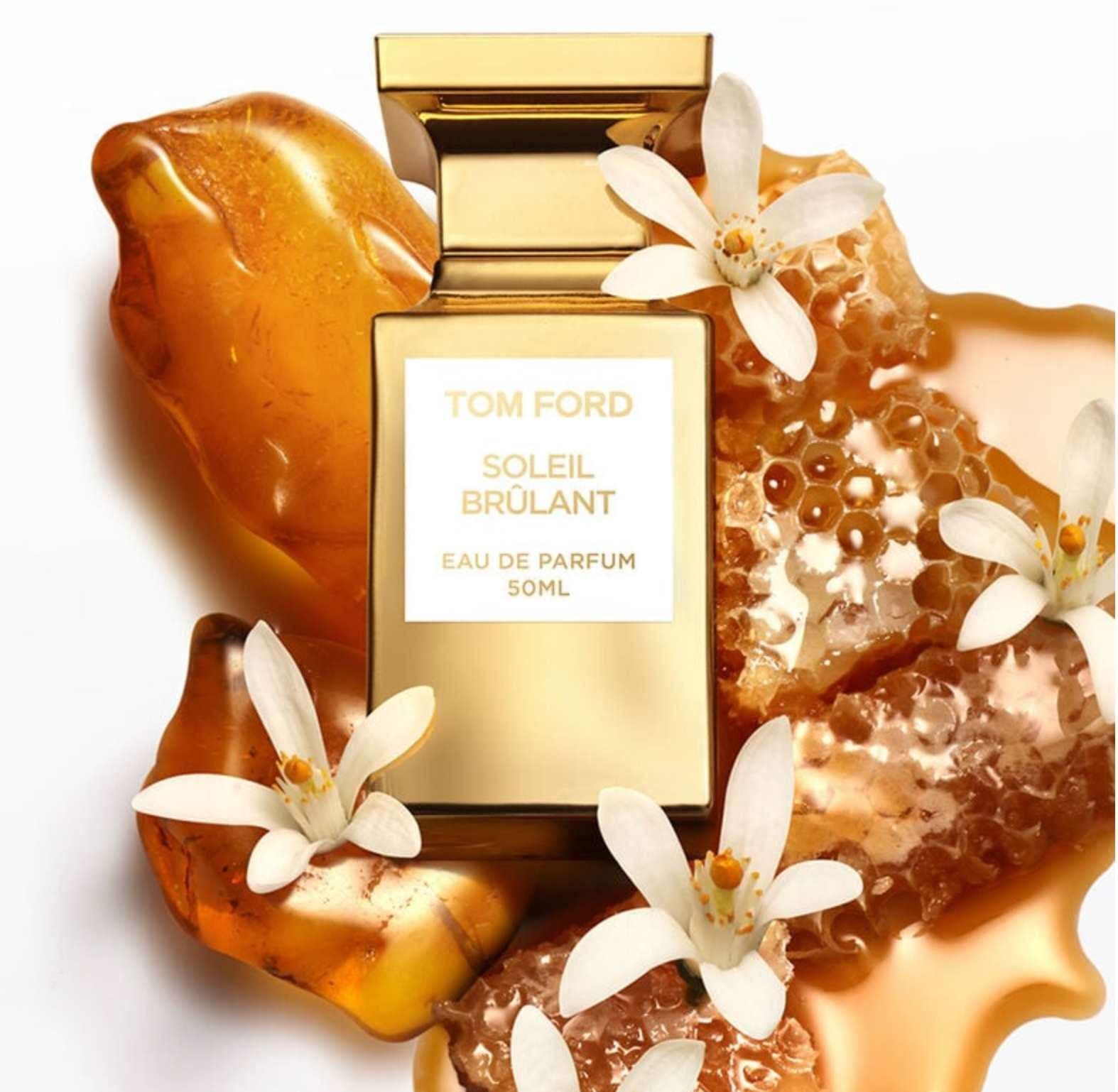 Soleil Brulant Eau De Parfum Tom Ford Soleil Brûlant Eau De Parfum is a striking and opulent fragrance that embodies the intensity and allure of the sun at its peak. This scent is a sensuous blend of radiant warmth and deep richness, designed for those wh